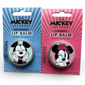 Mad Beauty x Disney Mickey and Minnie Mouse Blue Lip Balm Duo Coconut and Cherry